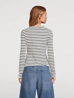 Cut-Out Top Stripe Print