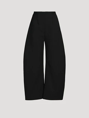 Rounded Crêpe Trousers