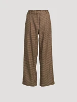 The Houndstooth Tailored Wool Pants