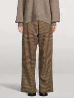 The Houndstooth Tailored Wool Pants