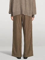 The Houndstooth Tailored Wool Pants
