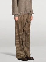 The Houndstooth Tailored Wool Pants