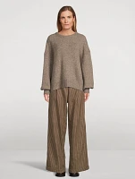 The Houndstooth Tailored Wool Pants