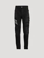Varsity Logo Repair Skinny Jeans