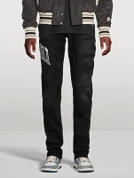 Varsity Logo Repair Skinny Jeans