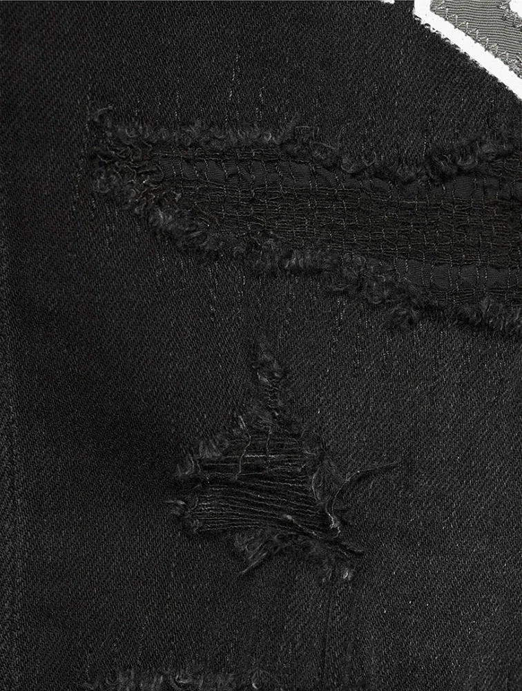 Varsity Logo Repair Skinny Jeans