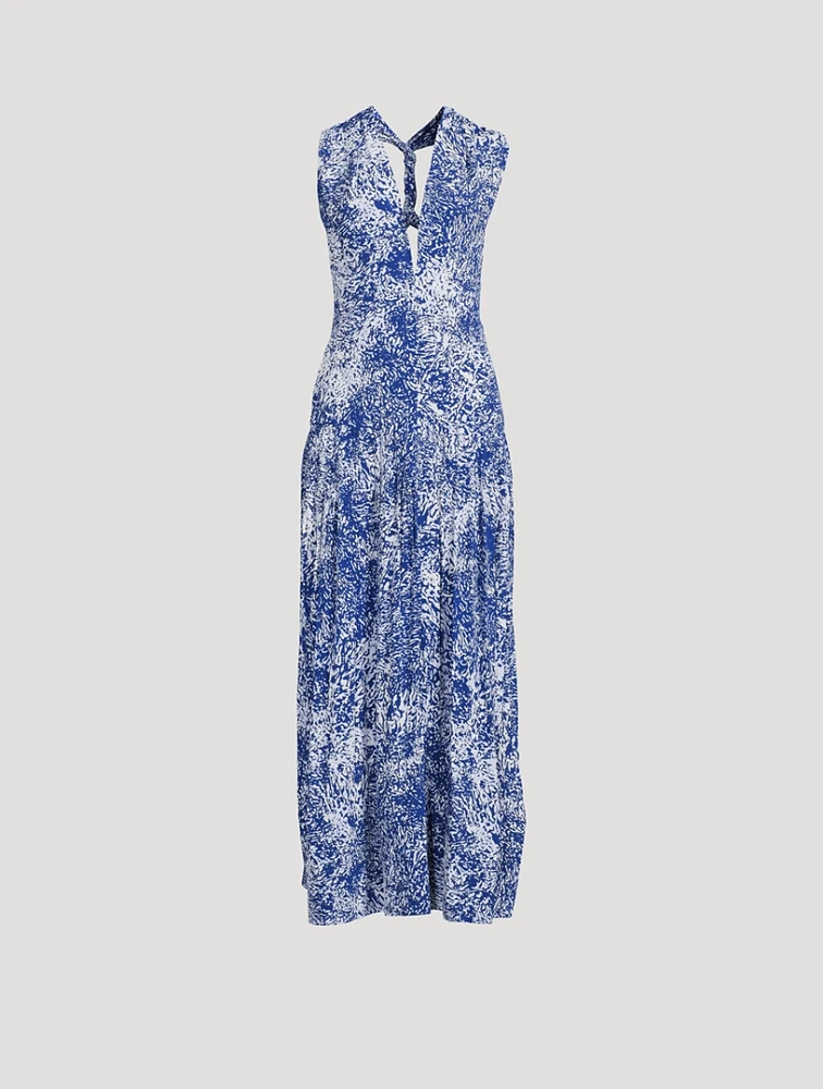 Simone Printed Twist-Back Maxi Dress