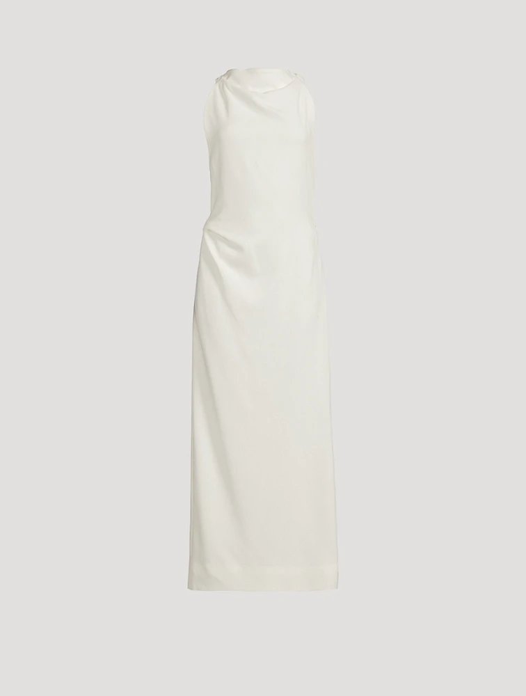 Selena Backless Twist Crêpe Maxi Dress