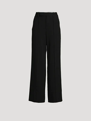 Weyes Straight-Leg Crêpe Trousers