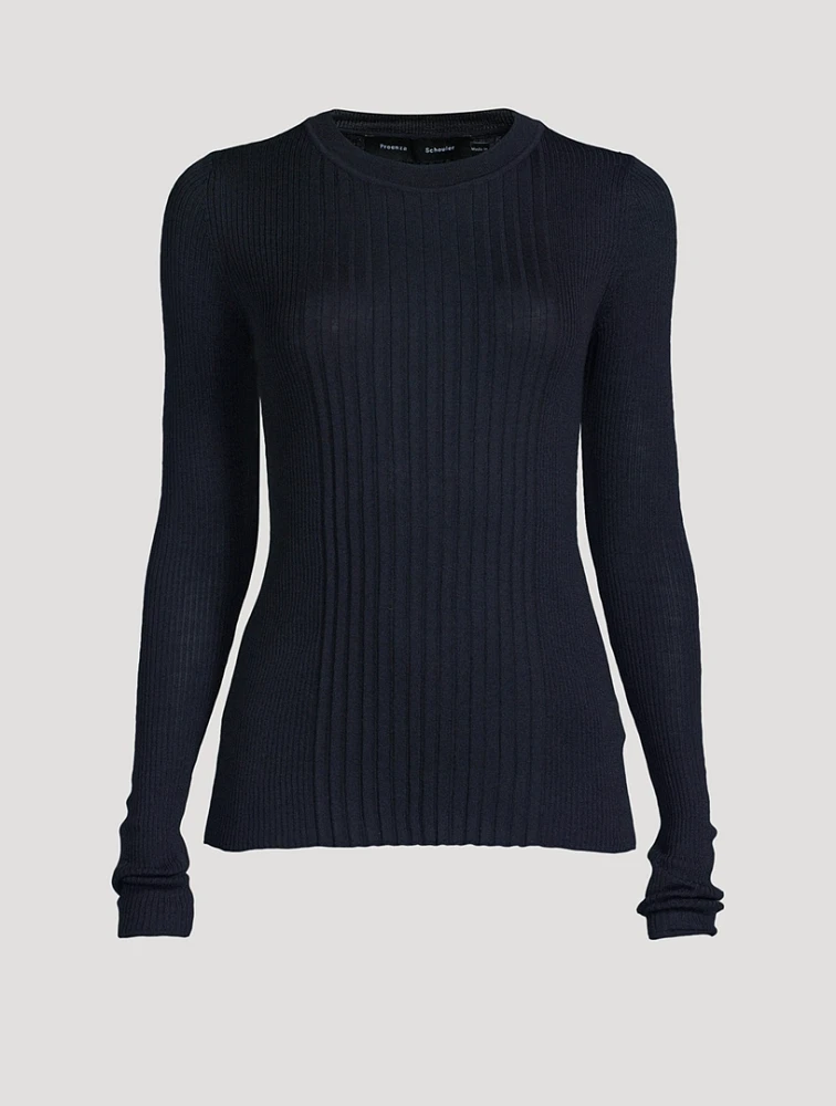 Cassidy Ribbed Wool And Silk Sweater