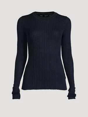 Cassidy Ribbed Wool And Silk Sweater