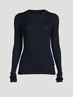 Cassidy Ribbed Wool And Silk Sweater