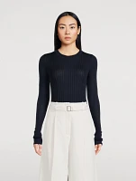 Cassidy Ribbed Wool And Silk Sweater