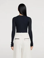 Cassidy Ribbed Wool And Silk Sweater