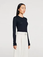 Cassidy Ribbed Wool And Silk Sweater