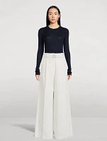 Cassidy Ribbed Wool And Silk Sweater