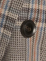 Miller Dickey Double-Breasted Blazer Plaid Print