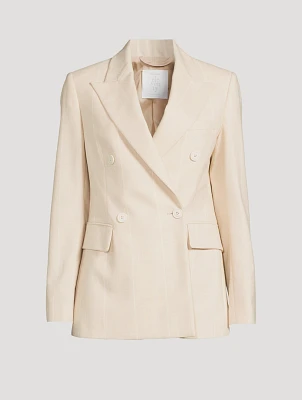Double-Breasted Wool Blazer