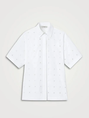 Eyelet Organic Poplin Shirt