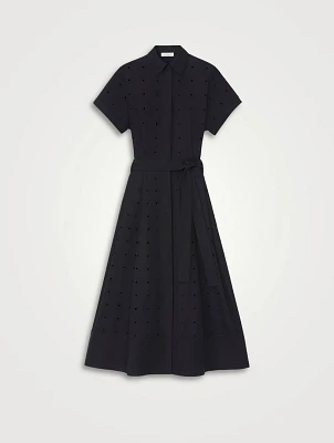 Eyelet Organic Poplin Shirt Dress
