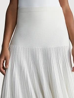 Pleated Midi Skirt