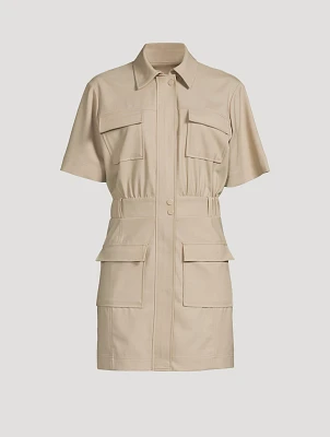 Yohana Cargo Shirt Dress