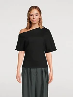 Asymmetrical Wool-Blend Top