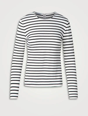 Jersey Top Stripe Print