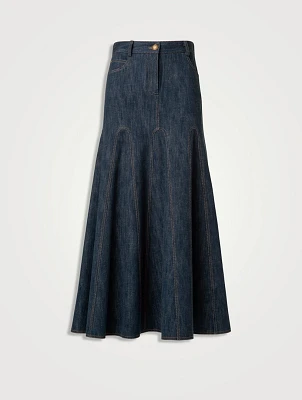 Denim Midi Skirt