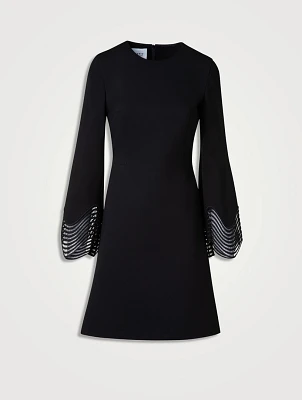 Jersey Long-Sleeve Mini Dress