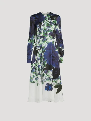 Fit-And-Flare Midi Dress Floral Print