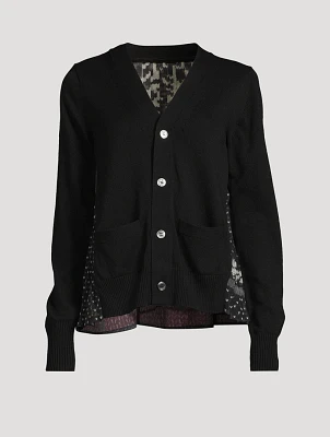 Cardigan With Pleated Back