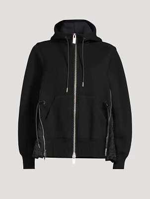 Zip Twill Hoodie