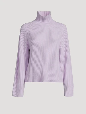 Fair Trade Cashmere Ribbed Turtleneck Sweater