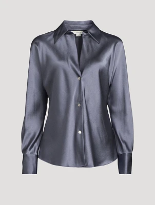 Bias-Cut Silk Shirt