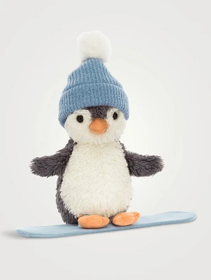 Small Peanut Penguin Snowboarding Plush Toy