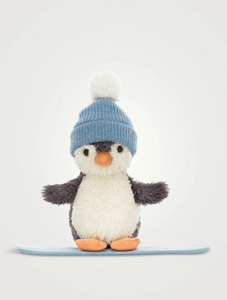 Small Peanut Penguin Snowboarding Plush Toy