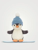 Small Peanut Penguin Snowboarding Plush Toy