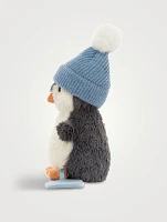 Small Peanut Penguin Snowboarding Plush Toy