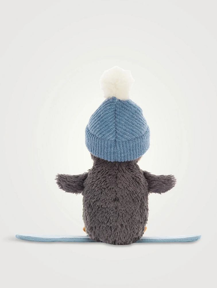 Small Peanut Penguin Snowboarding Plush Toy