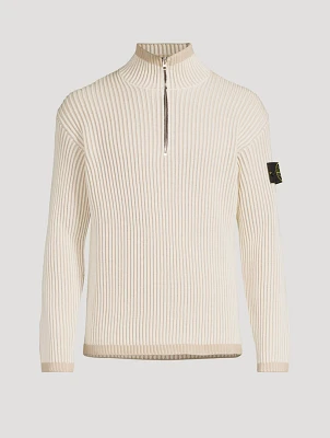 Mockneck Ribbed Sweater