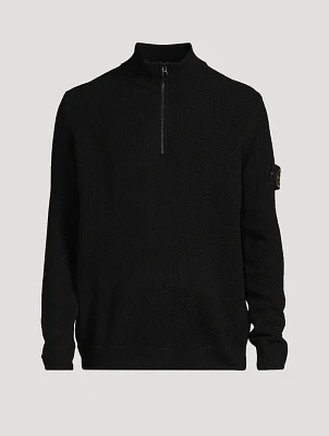 Wool Quarter-Zip Sweater