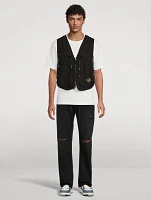 Zip Vest With Mesh Back