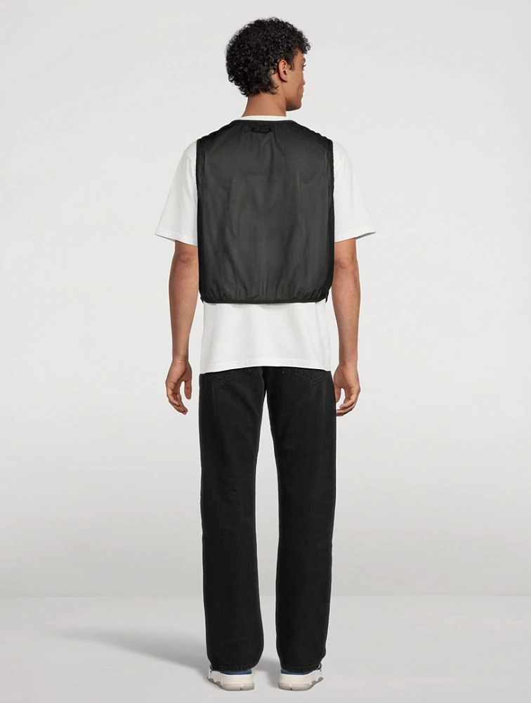 Zip Vest With Mesh Back