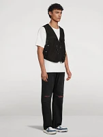 Zip Vest With Mesh Back