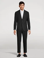 Stretch Wool Jacket Check Print