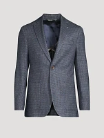 Hartford Houndstooth Silk and Cashmere Jacket