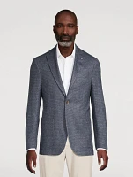Hartford Houndstooth Silk and Cashmere Jacket