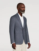 Hartford Houndstooth Silk and Cashmere Jacket