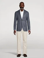 Hartford Houndstooth Silk and Cashmere Jacket